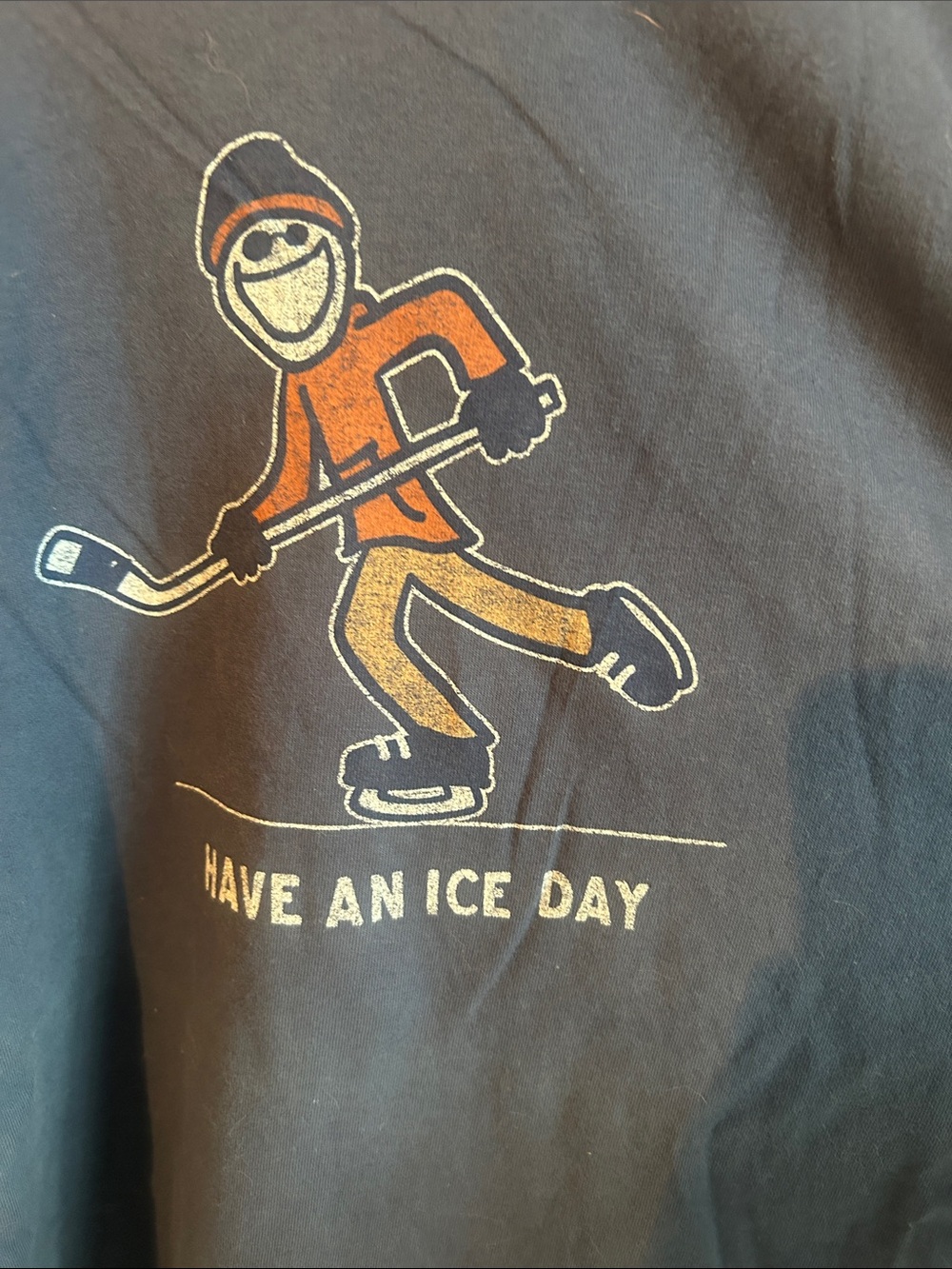 Life is Good Men's Navy Long-Sleeve Graphic Sweater - Have An Ice Day XXL hockey - Picture 3 of 5